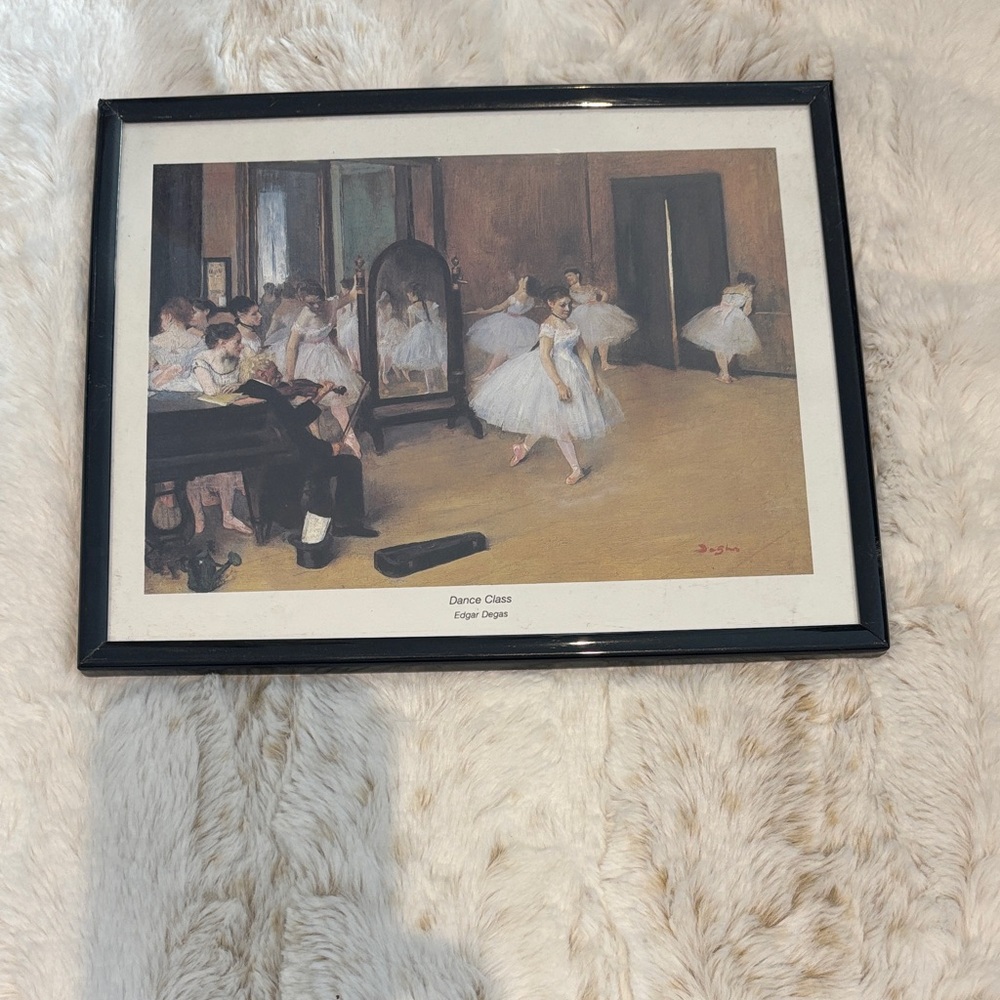 Framed 'Dance Class' Reproduction Print - Ballerina Scene by Edgar Degas